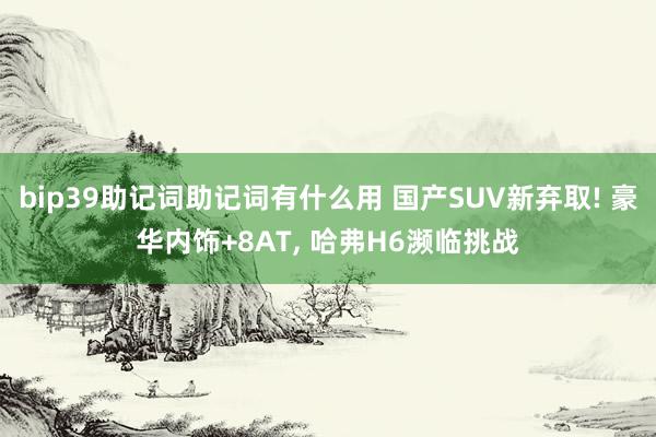 bip39助记词助记词有什么用 国产SUV新弃取! 豪华内饰+8AT, 哈弗H6濒临挑战